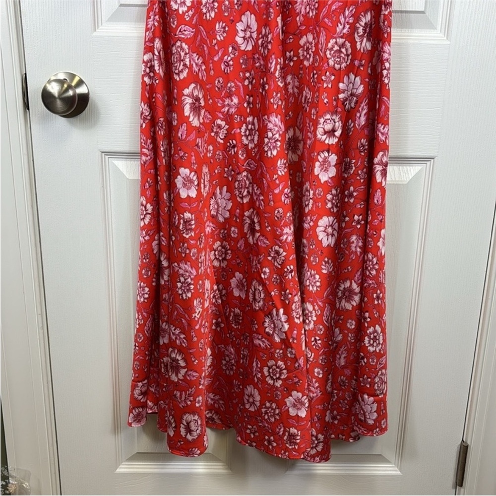 NWT J. Crew featherweight satin midi dress poppy fields sz 6 - Picture 7 of 11